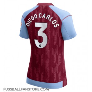 Aston Villa Diego Carlos #3 Replik Heimtrikot Damen 2023-24 Kurzarm